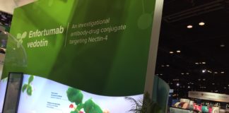 Enfortumab Vedotin Produces a High Tumor Response Rate in Patients with Most Common Type of Advanced Urothelial Cancer Exhibition booth Seattle Genetics - ASCO 2019 | Courtsey: Emila Duaerte / Sunvalley Communication