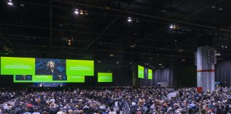Study Shows Inhibition of the Menin-MLL1 Interaction to Induce a Response in MLL-r Acute Leukemias In better times: the AACR annual meeting opening plenary session in 2018 at the McCormick Convention Center in Chicago, Illinois with the 2019 president-elect Elaine Mardis, Ph.D, who served as program committee chair for this 2018 meeting, addressed attendees. Photo Courtesy © AACR/Todd Buchanan.